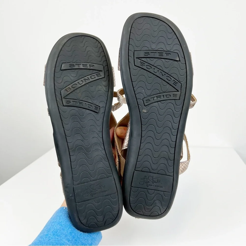 Life Stride Ezriel Copper Snake Print Sandal Size 10
